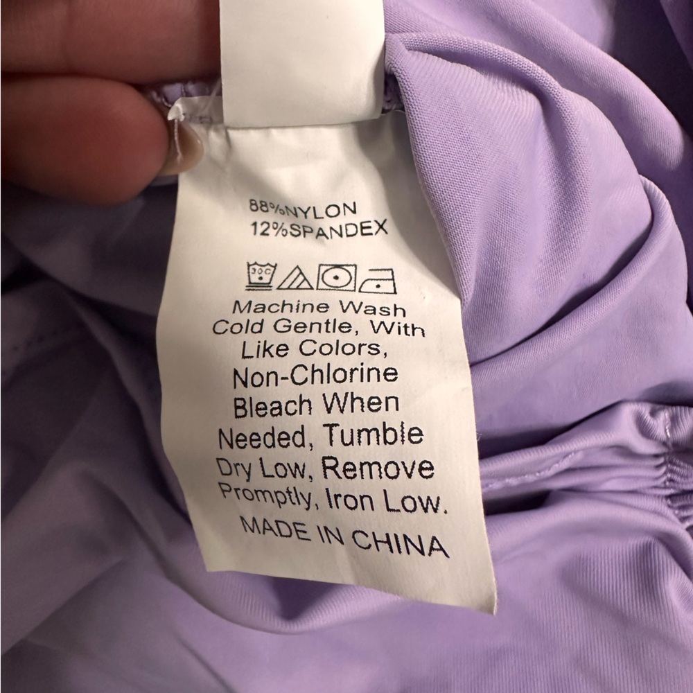 Lavender Ruched Strapless and Backless bandeau Mini Dress - Picture 4 of 4